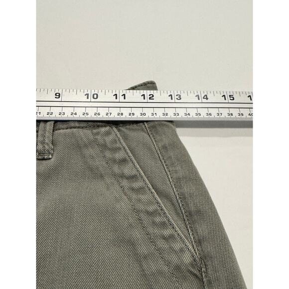 PAIGE Mayslie Twill Denim Mini Skirt 24 Vintage Ivy A-Line Belt Loops Pocket - Picture 9 of 10